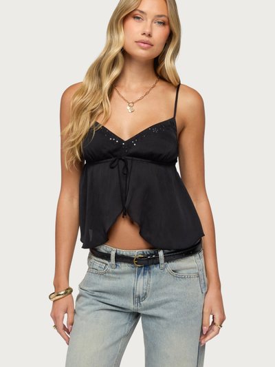 Edikted Liby Spilt Front Babydoll Top