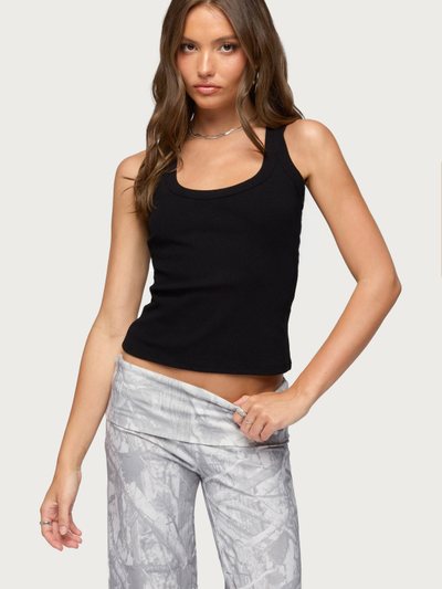 Edikted Harlowe Ribbed Racerback Tank Top