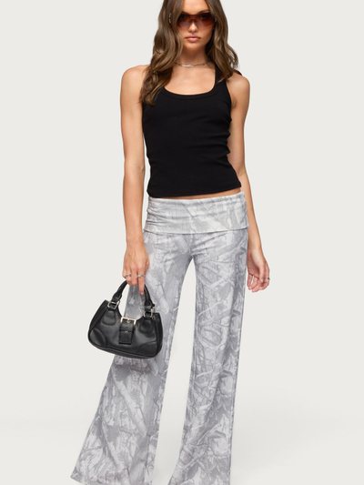 Edikted Cammy Wide Leg Foldover Pants