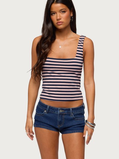 Edikted Striped Built In Bra Tank Top