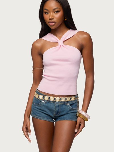 Edikted Kerren Knotted Knit Top