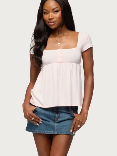 Edikted Bette Pointelle Babydoll Top