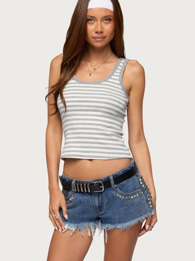 Edikted Alethea Striped Scoop Neck Tank Top