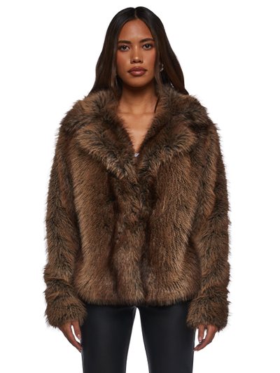 Dolls Kill Melora Faux Fur Coat - Brown