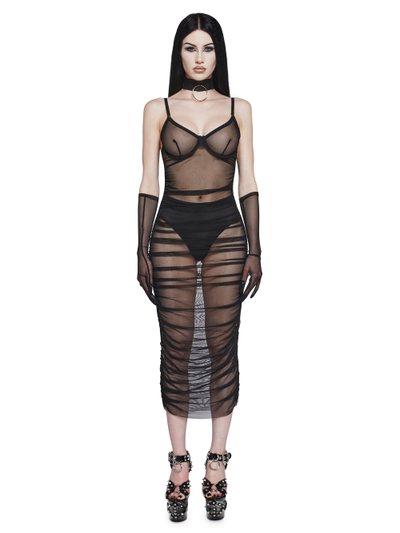 Dollskill Ruin The Friendship Mesh Dress And Gloves Set