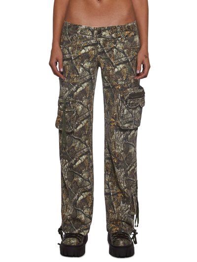 Dollskill Camo Low Rise Cargo Jeans