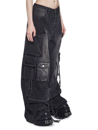 Dolls Kill Wicked Persuasion Cargo Jeans - Black