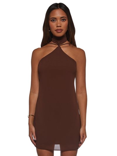 Dollskill Latest Nightspot Halter Dress - Brown