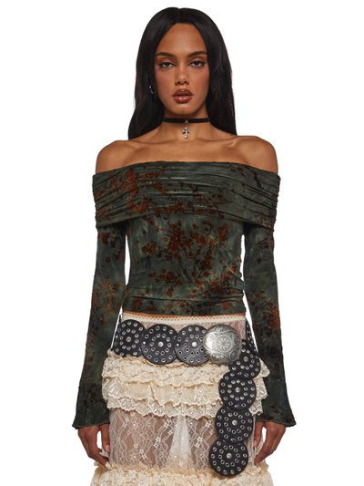 Dollskill Unrivaled Charm Off The Shoulder Top