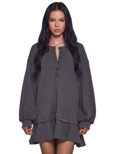 Dollskill First Glances Trapeze Dress - Gray