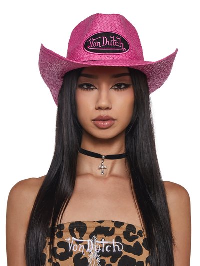 Dolls Kill Von Dutch Cowboy Hat - Pink
