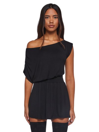 Dollskill Crush Damage Off The Shoulder Dress - Black