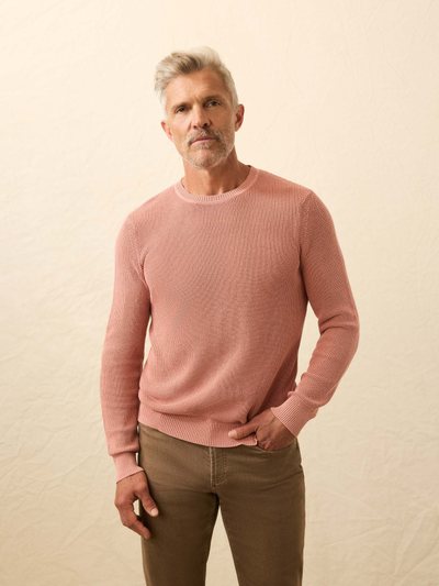 Fahertybrand Sunwashed Crewneck Sweater - Dusty Sienna