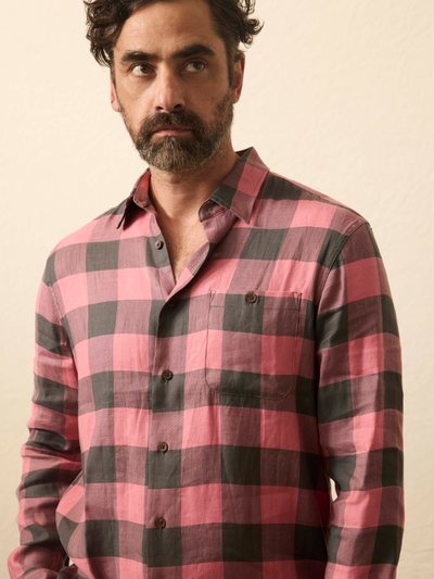 Fahertybrand Long-Sleeve Breeze Shirt - Charcoal Red Buffalo