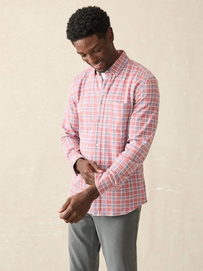 Fahertybrand Coastline Knit Shirt - River Rose Plaid