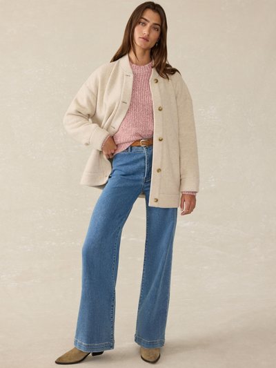 Fahertybrand Pacific Knit Jacket - Oat Melange