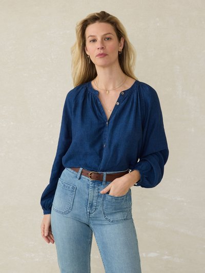 Fahertybrand Tried & True Easton Top - Deep Lagoon Wash