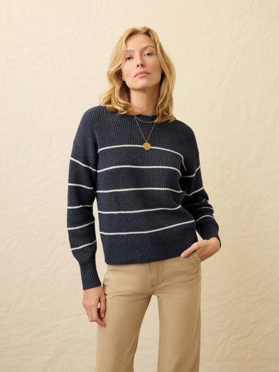 Fahertybrand Sunwashed Fisherman Sweater - Water Mill Stripe