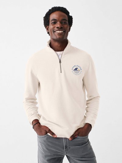 Fahertybrand Charleston Long-Sleeve Terry Quarter-Zip - Solar White