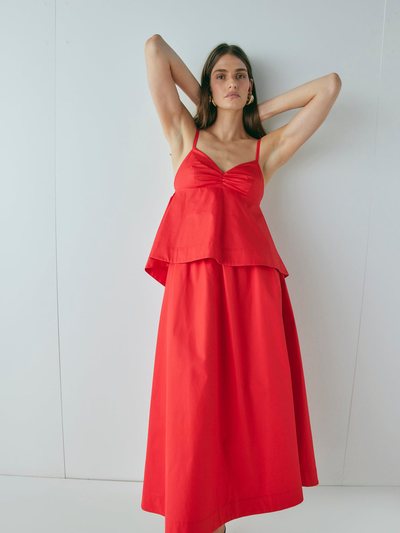 Vergegirl Ruby Midi Skirt Red