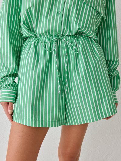 Vergegirl Annika Shorts Green Stripe