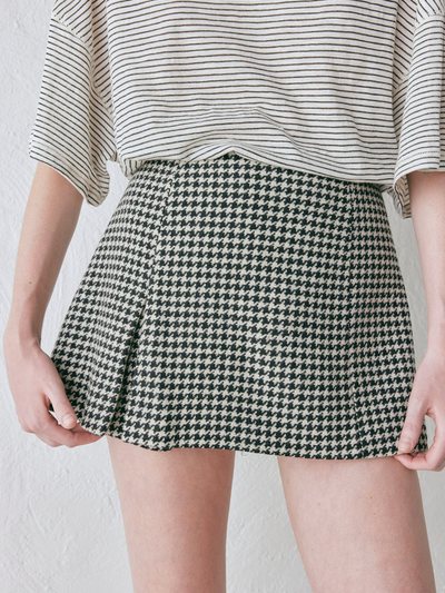 Vergegirl Yana Wool Mini Skirt Houndstooth