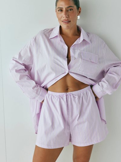 Vergegirl Annika Shorts Lilac Stripe
