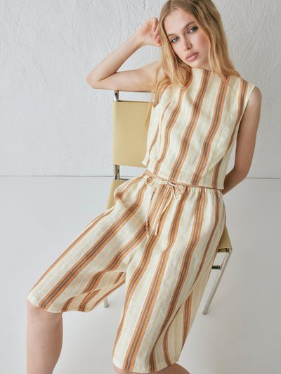 Vergegirl Ama Linen Bermuda Shorts Stripe