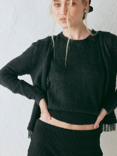 Vergegirl Edie Knit Top Black