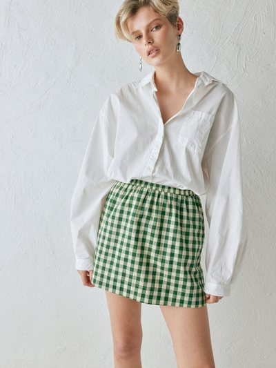 Vergegirl Elka Mini Skirt Green Check