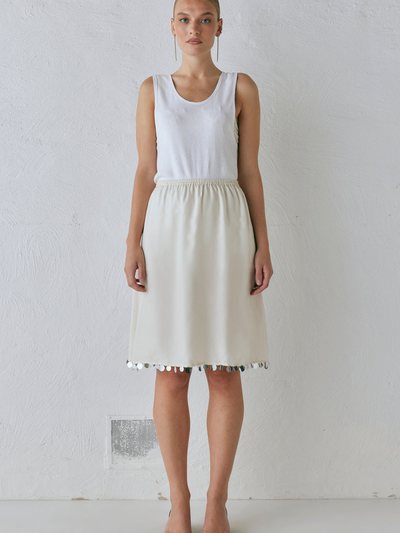 Vergegirl Spritz Midi Skirt Cream