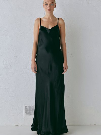 Vergegirl Alber Satin Maxi Dress Black
