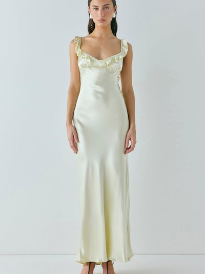 Vergegirl Rosalia Satin Bias Cut Maxi Dress Butter