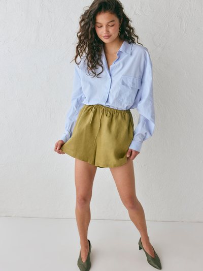 Vergegirl Nettie Linen Shorts Olive