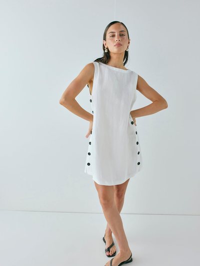 Vergegirl Annabelle Linen Mini Dress White