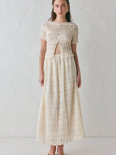 Vergegirl Mia Midi Skirt Cream