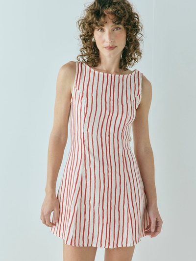 Vergegirl Chloe Linen Mini Dress Stripe