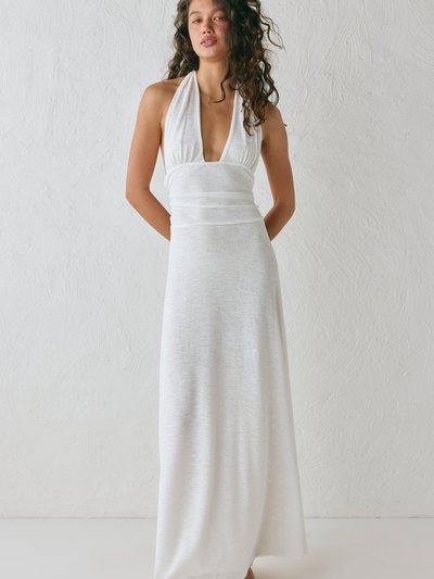Vergegirl When In Italy Halter Midi Dress White