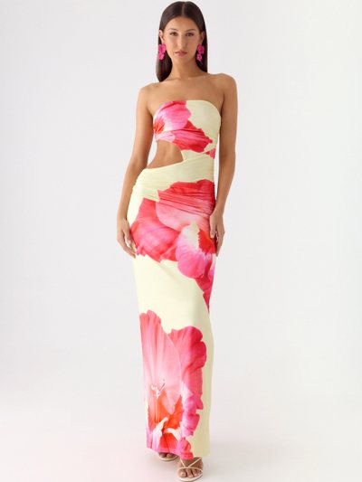 Peppermayo In The Rhythm Maxi Dress - Yellow Floral Spritz