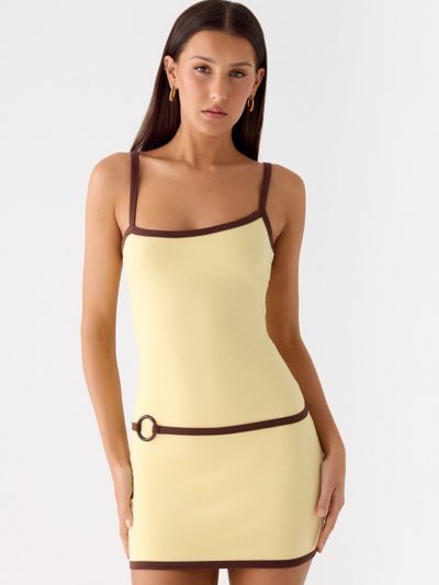 Peppermayo Felicia Asymmetrical Mini Dress - Yellow