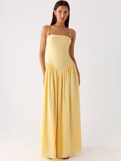 Peppermayo Aura Linen Maxi Dress - Lemon