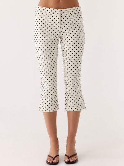 Peppermayo Rue Capri Pants - White Polkadot