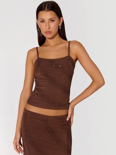 Peppermayo Sweet Sky Beaded Top - Chocolate