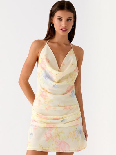 Peppermayo Cyna Cowl Mini Dress - Spring Meadow