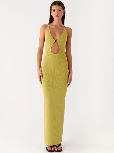 Peppermayo Hold On Tight Knit Maxi Dress - Olive