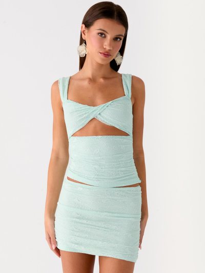 Peppermayo Lea Lace Top - Blue