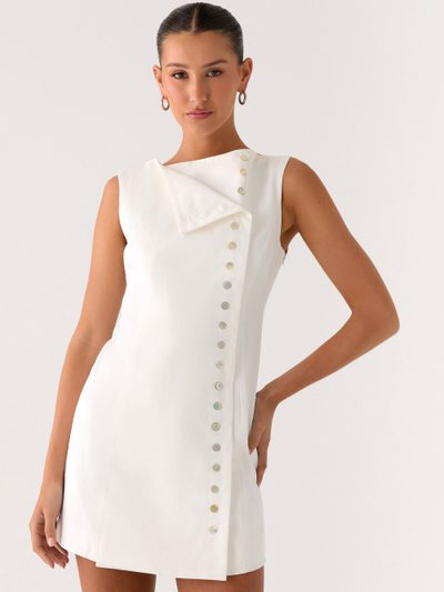 Peppermayo Golden Touch Cotton Mini Dress - White