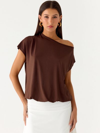 Peppermayo Raeni Off Shoulder Top - Chocolate