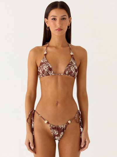 Peppermayo Saga Bead Bikini Bottom - Espresso Meadow