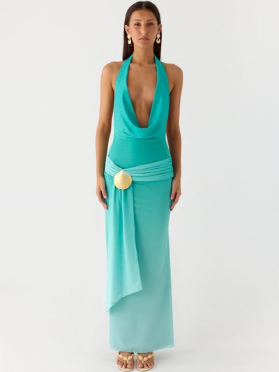 Peppermayo Paradox Shell Maxi Dress - Mint Ombre